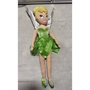 Rare Disney Store Peter Pan Tinkerbell 21” Fairy Collectible Plush Green Dress